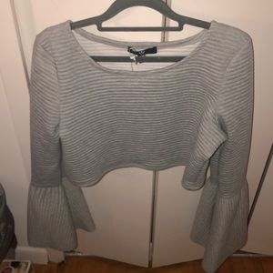 Cropped Rib High Neck Top